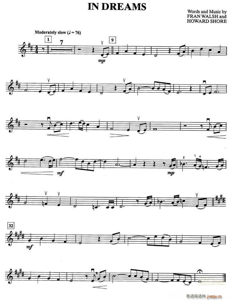 IN DREAMS(九字歌谱)1