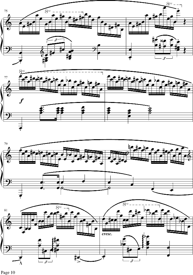 肖邦冬风练习曲(钢琴谱)10