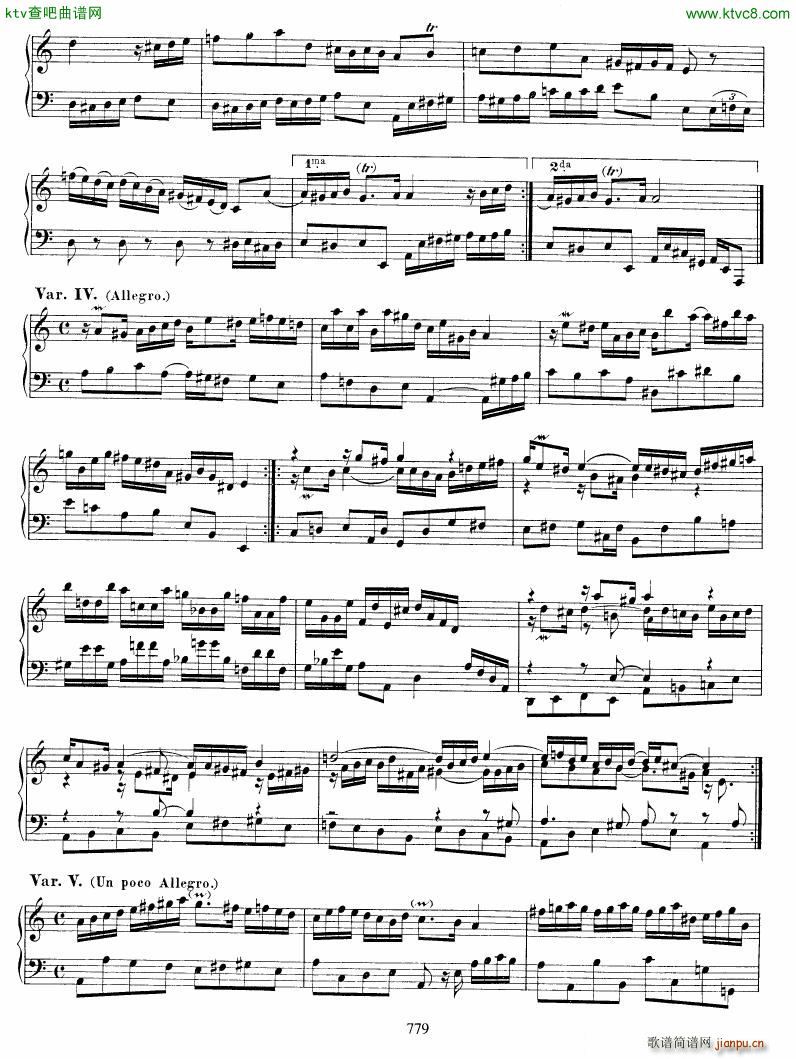 Bach JS BWV 989 Aria Variata(钢琴谱)3