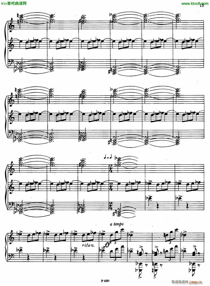 Fiser piano sonata no 3(钢琴谱)16