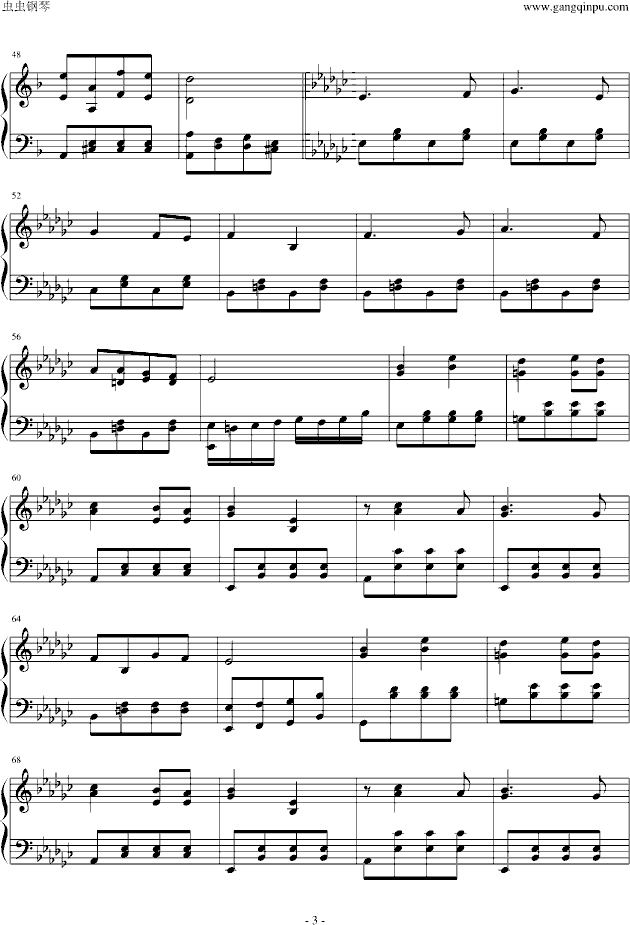 喀秋莎(钢琴谱)3