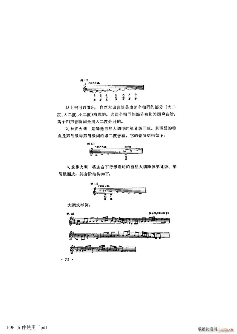 其他 第6章 大调式与小调式第72页第1节 大调式(十字及以上)1