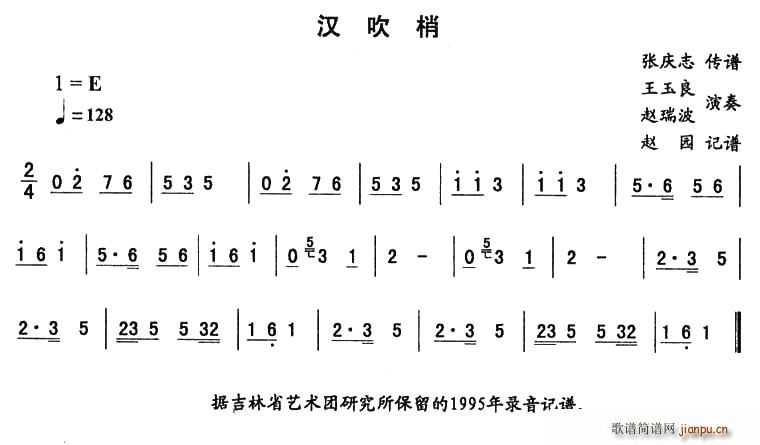 汉吹梢—东北秧歌曲牌(十字及以上)1