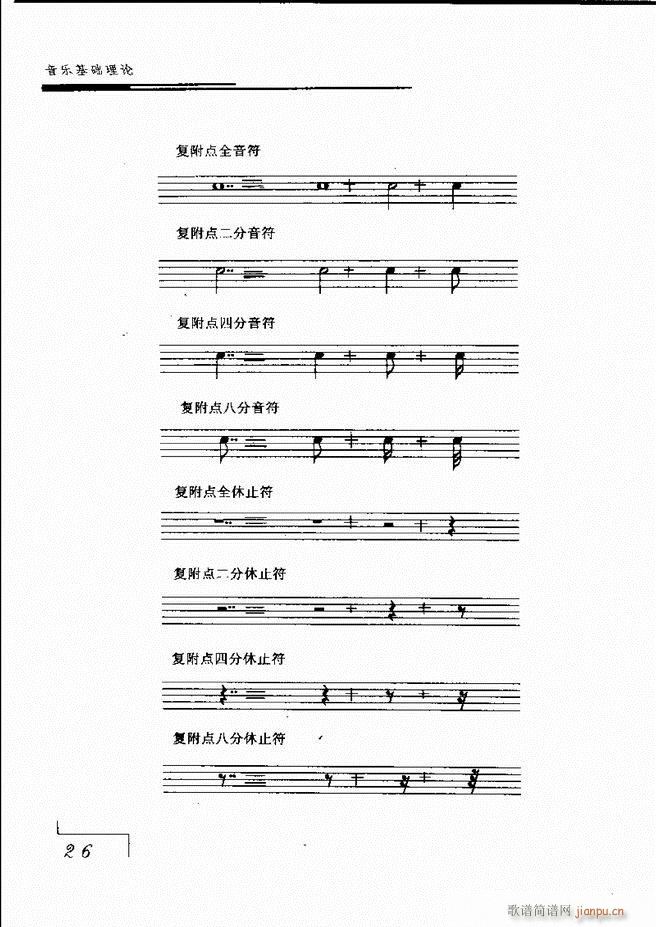 音乐基础理论 目录 1 60(十字及以上)33