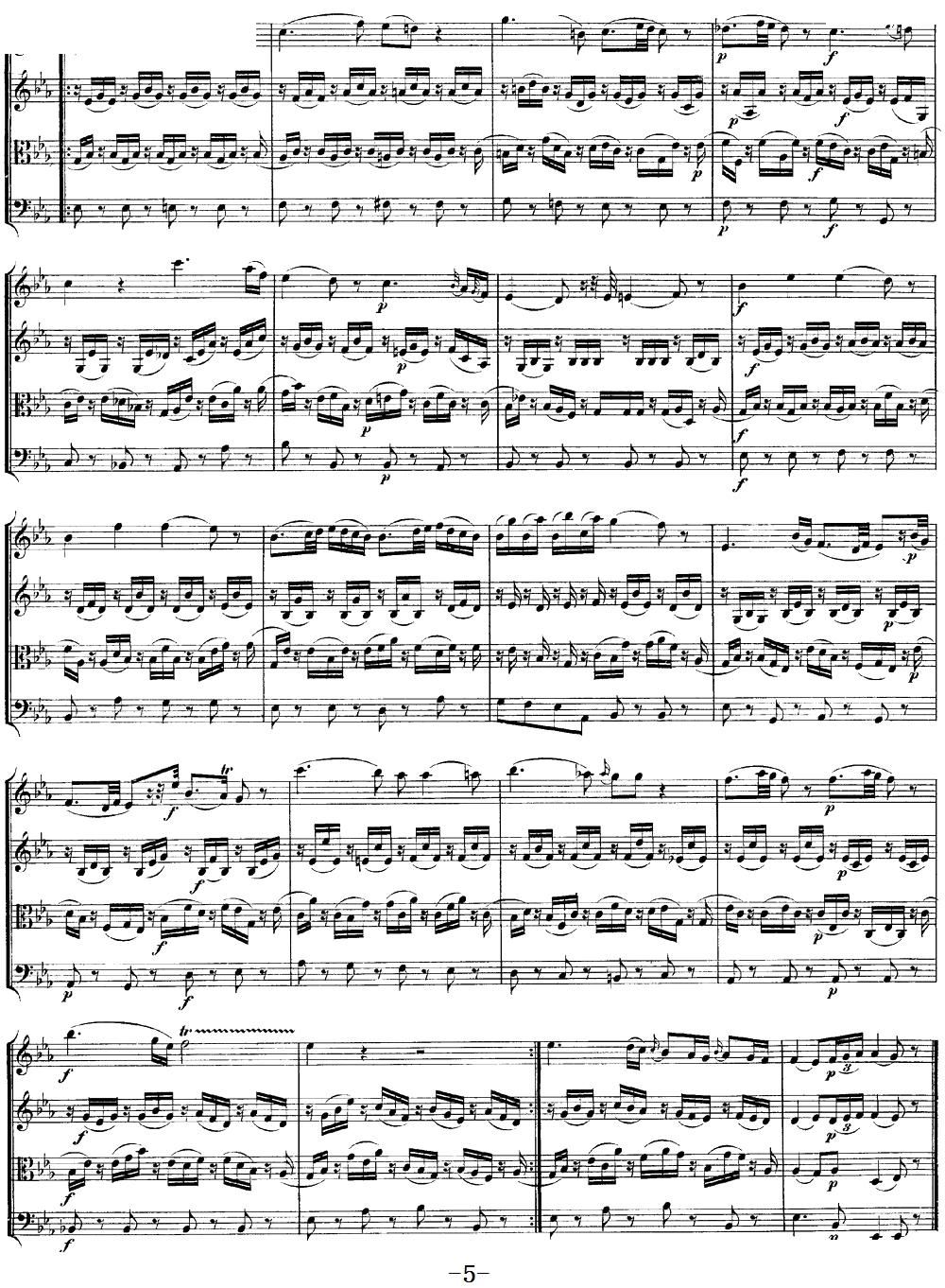 Mozart Quartet No 12 in Bb Major K 172(总谱)5