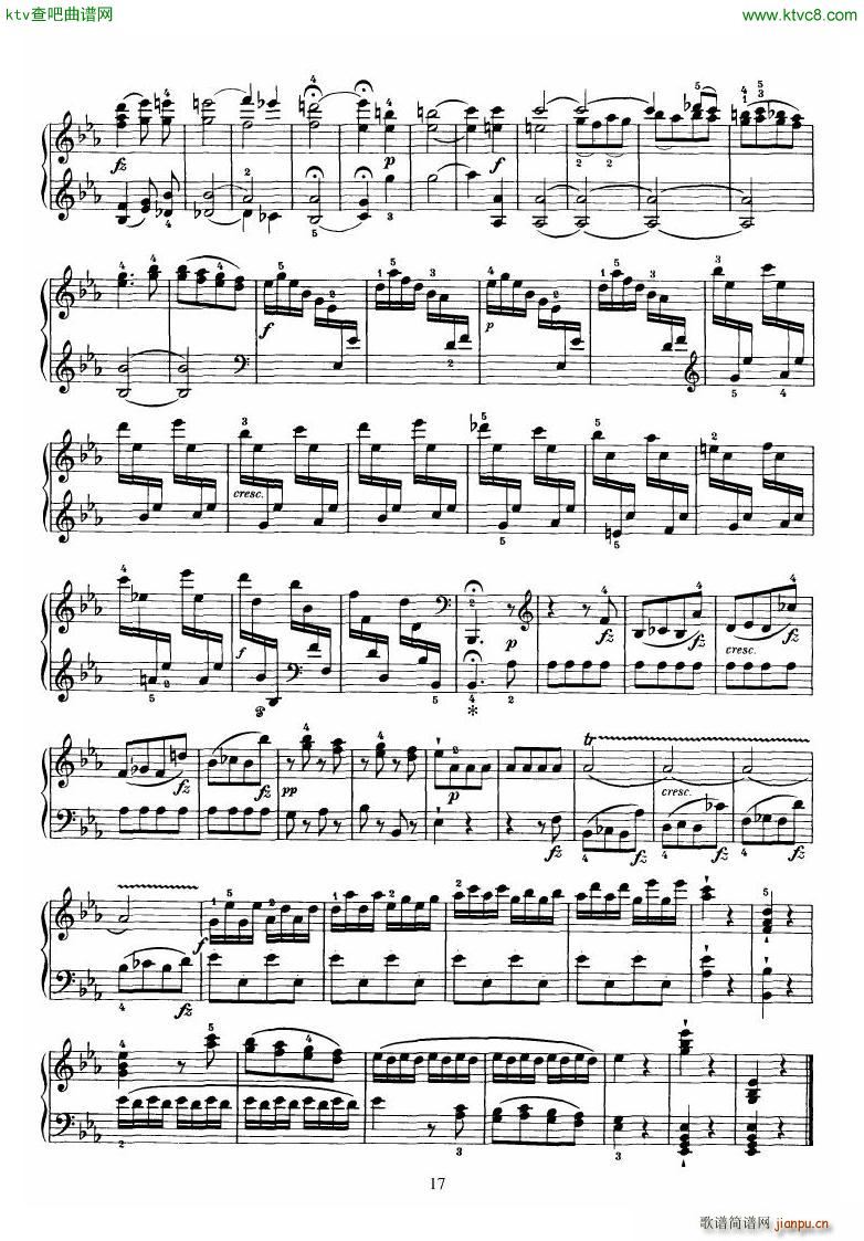 Piano Sonata No 52 in Eb(钢琴谱)17