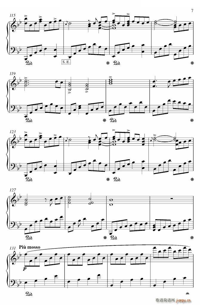 极品钢琴 主题钢琴曲 为你微笑 为你微笑 极品钢琴(钢琴谱)7