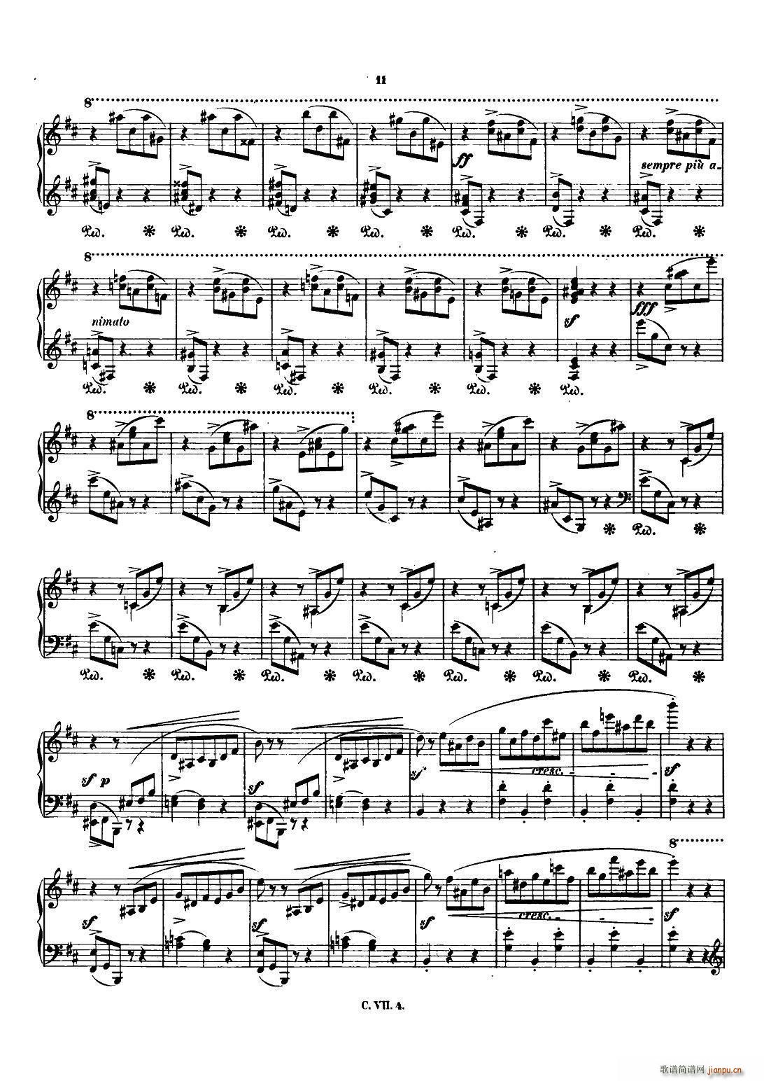 肖邦 钢琴谐谑曲 Chopin Scherzo No 1 b小调 Op 20(钢琴谱)10