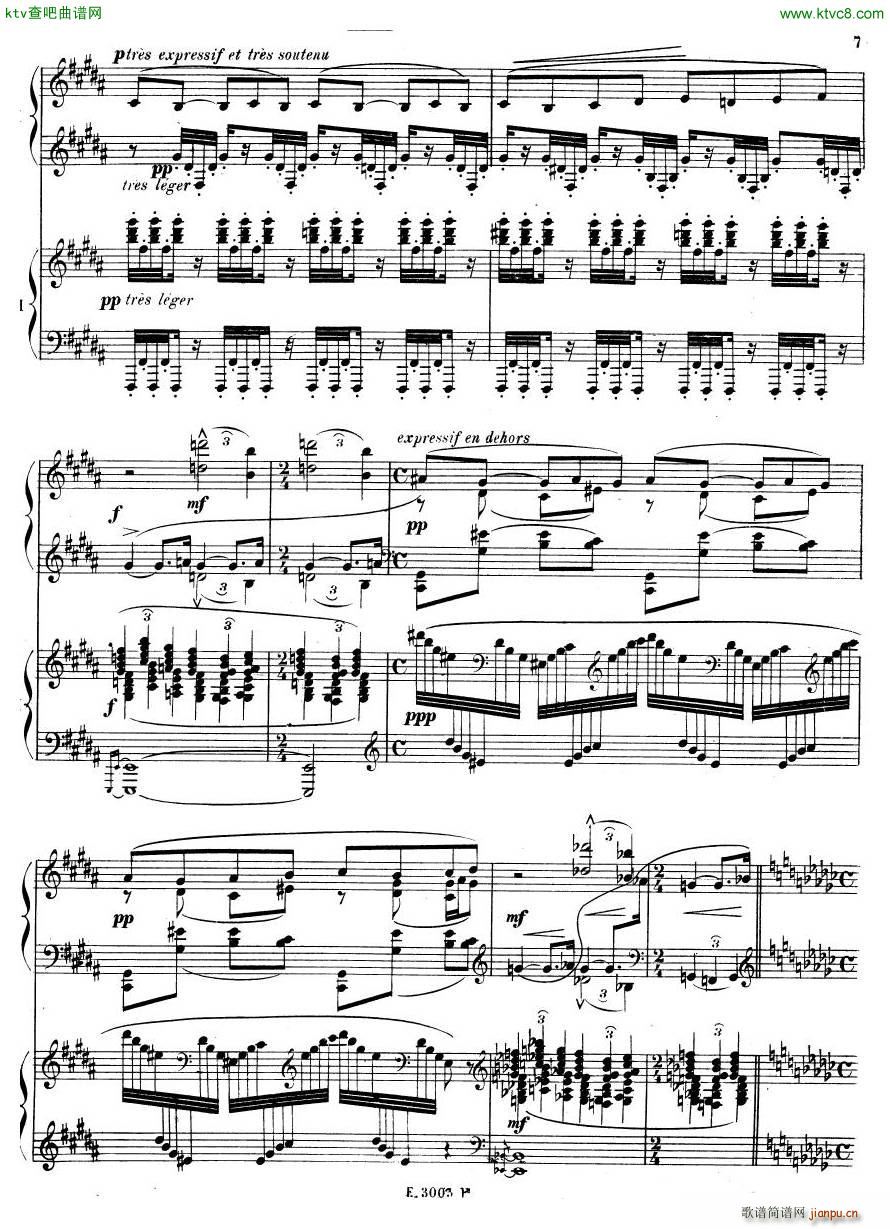 Debussy Ravel 3 Nocturnes 2pno(钢琴谱)38