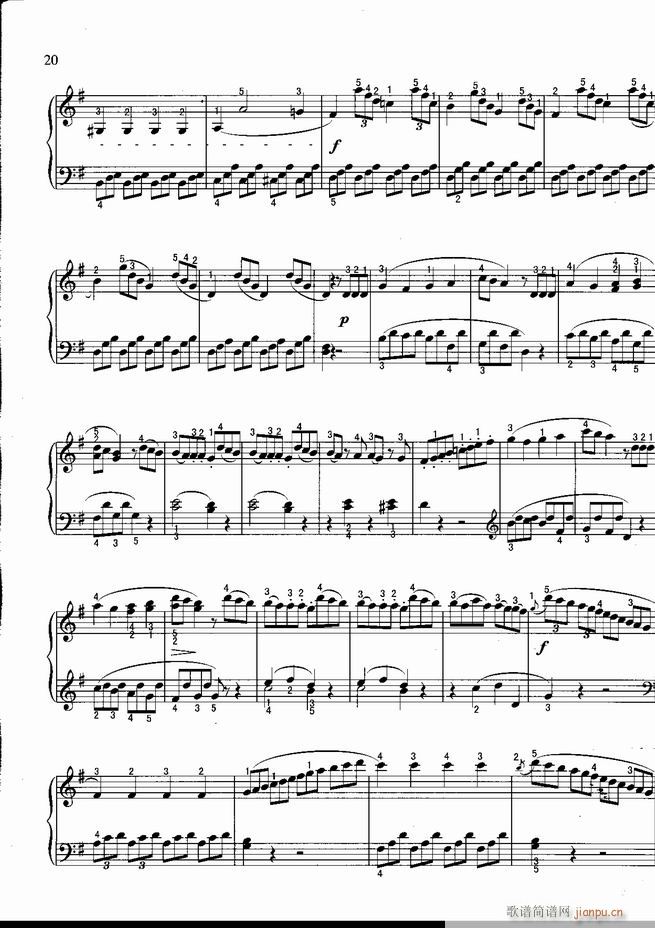 钢琴 不可不弹的世界钢琴名曲100首 五(钢琴谱)21