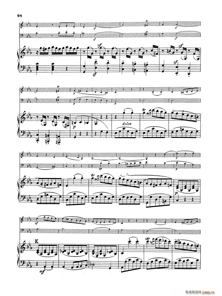 Beethoven op 1 no 3 Piano Trio(钢琴谱)10