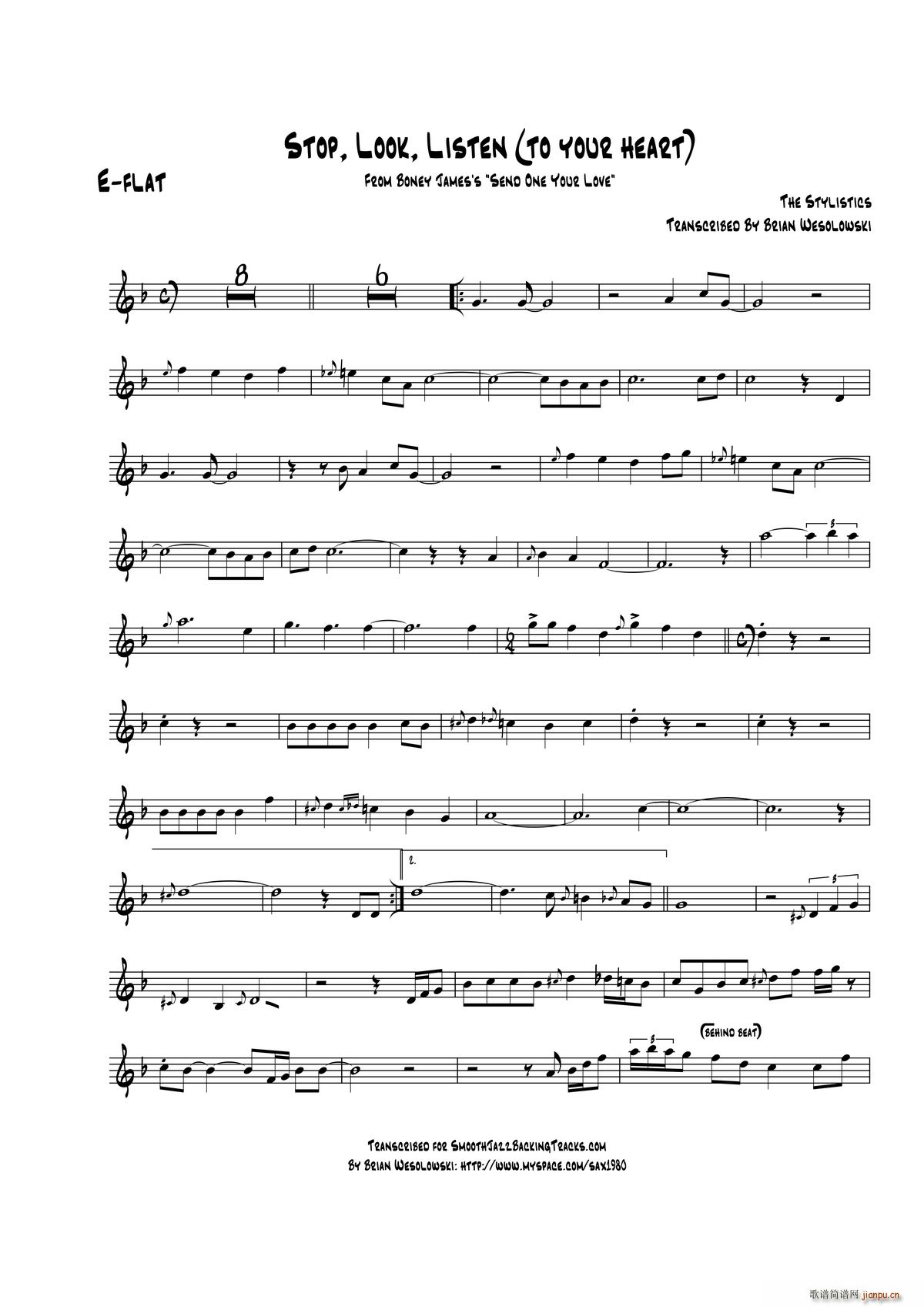 Stop Look Listen 中音萨克斯(十字及以上)1