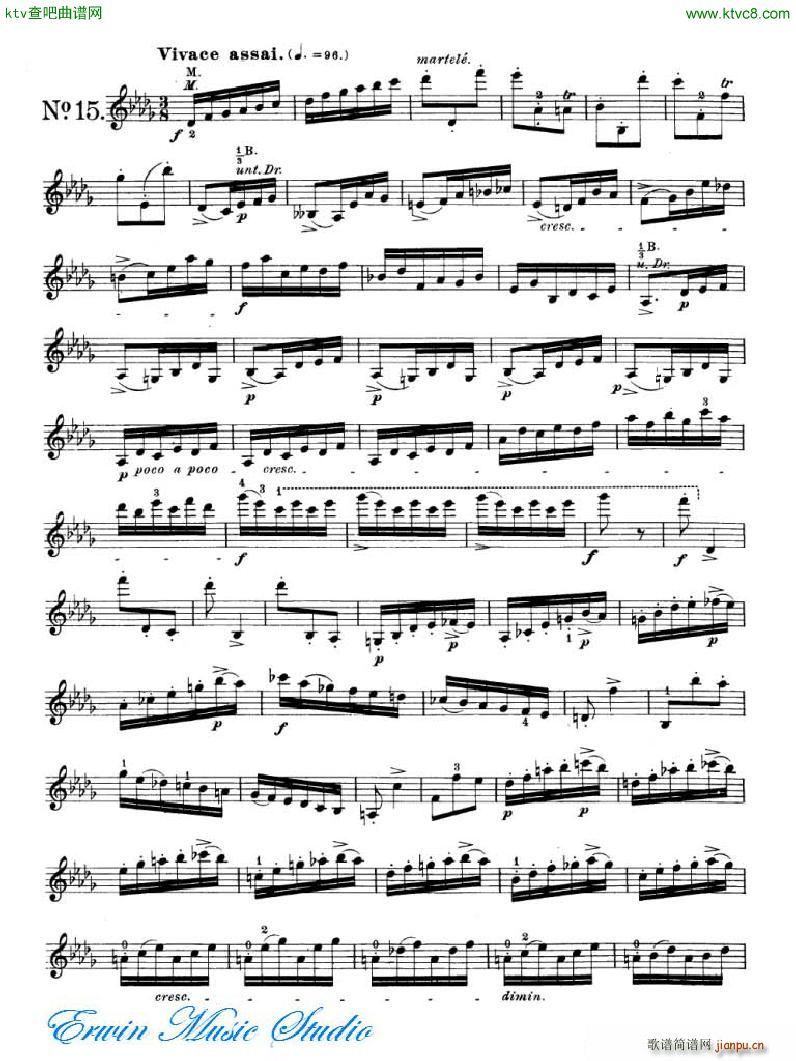 罗德 24首练习曲Pierre Rode 24 Studi Per violino 09 16(十字及以上)13