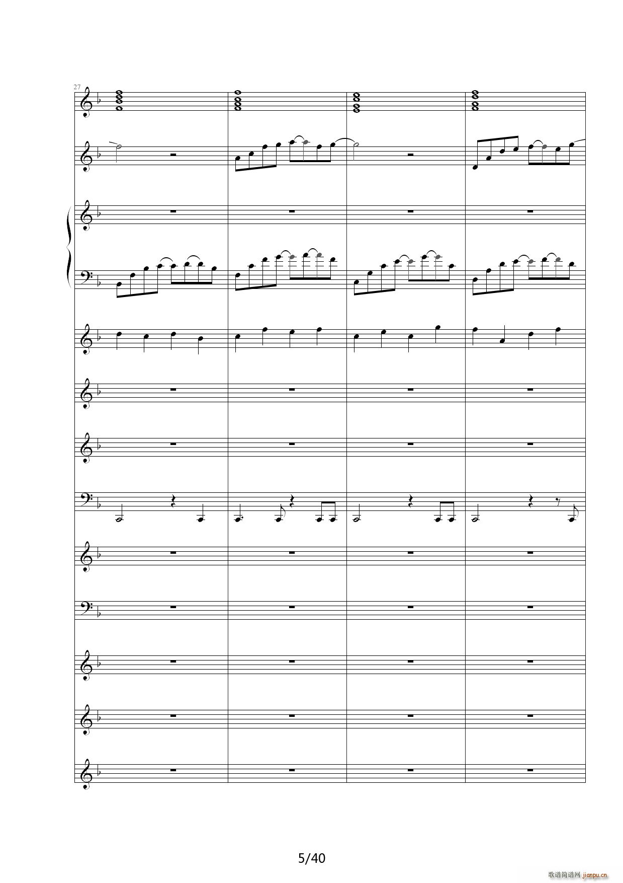 Dream in Paradise F调(钢琴谱)5