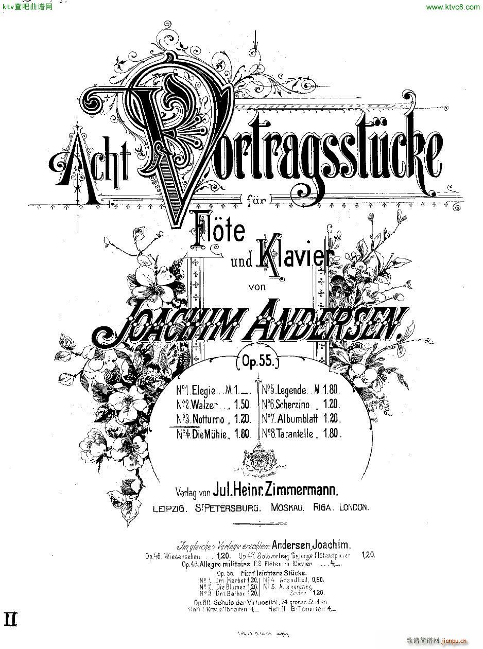 Andersen op 55 Acht Vortragsstücke fl pno(钢琴谱)14