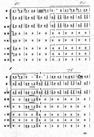 秦川抒怀总谱12(八字歌谱)1