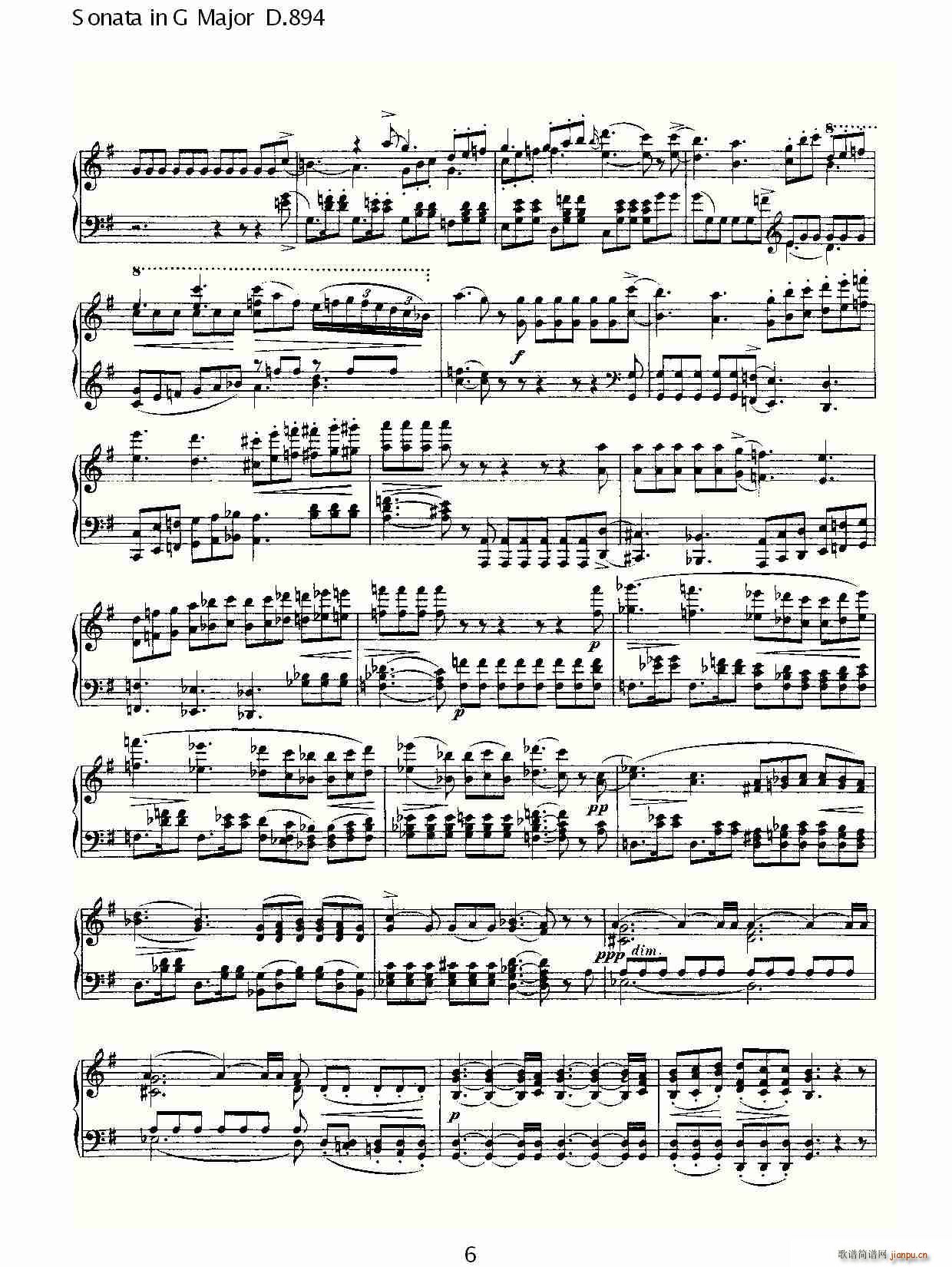 Sonata in G Major D.894(十字及以上)6
