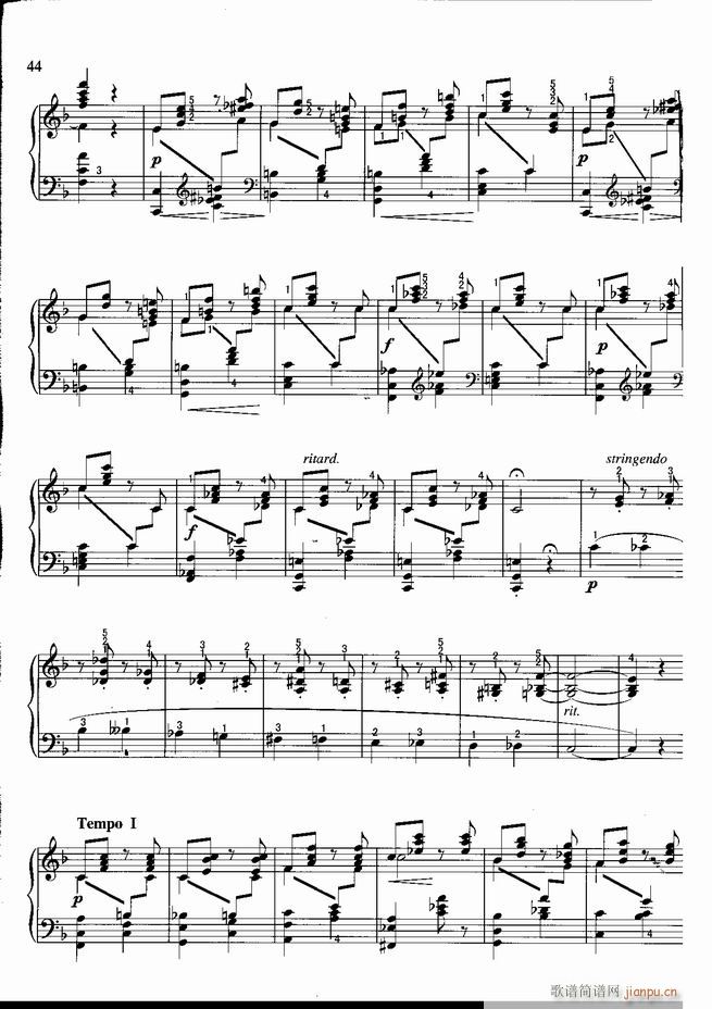 钢琴 不可不弹的世界钢琴名曲100首 五(钢琴谱)45