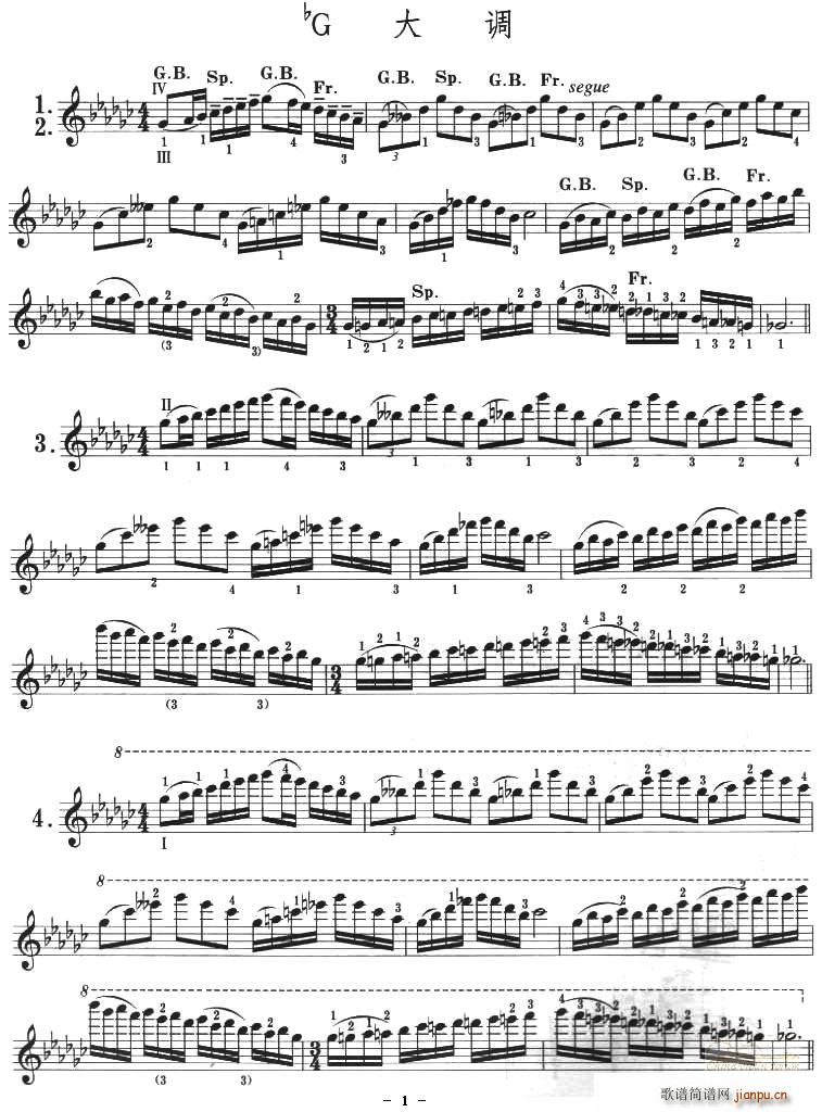bG大调(四字歌谱)1