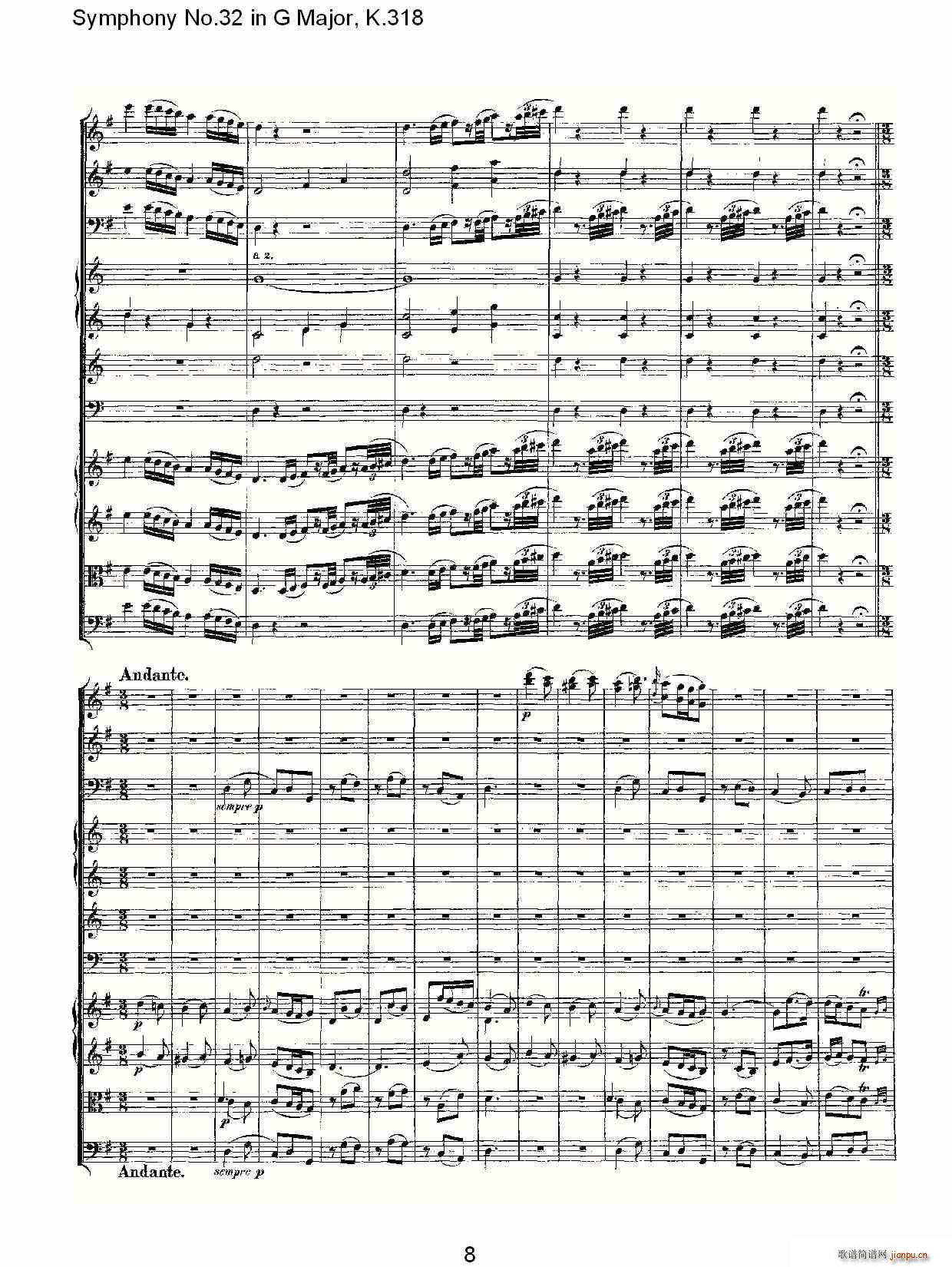 Symphony No.32 in G Major, K.318(十字及以上)8