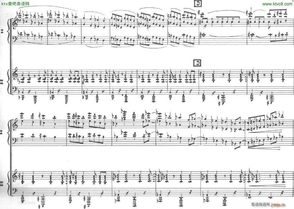 Bolling Sonata for Two Pianist no 2 Part1 1(钢琴谱)5