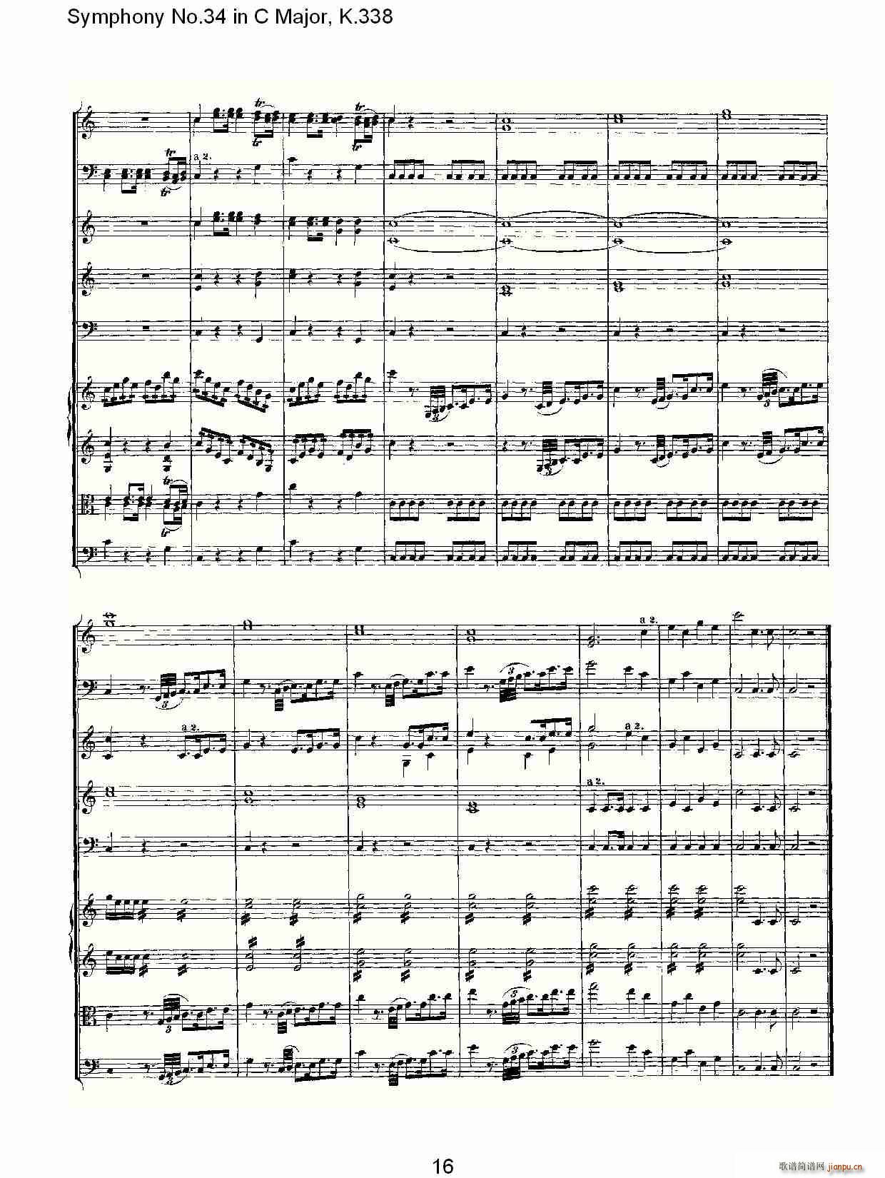 Symphony No.34 in C Major, K.338(十字及以上)16