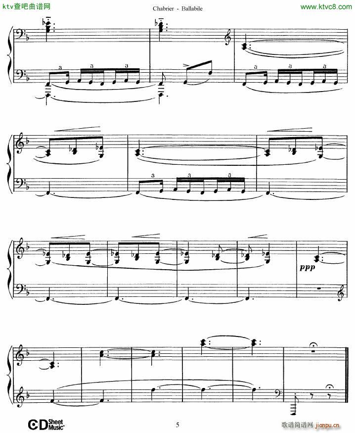 Chabrier Ballabile(钢琴谱)5