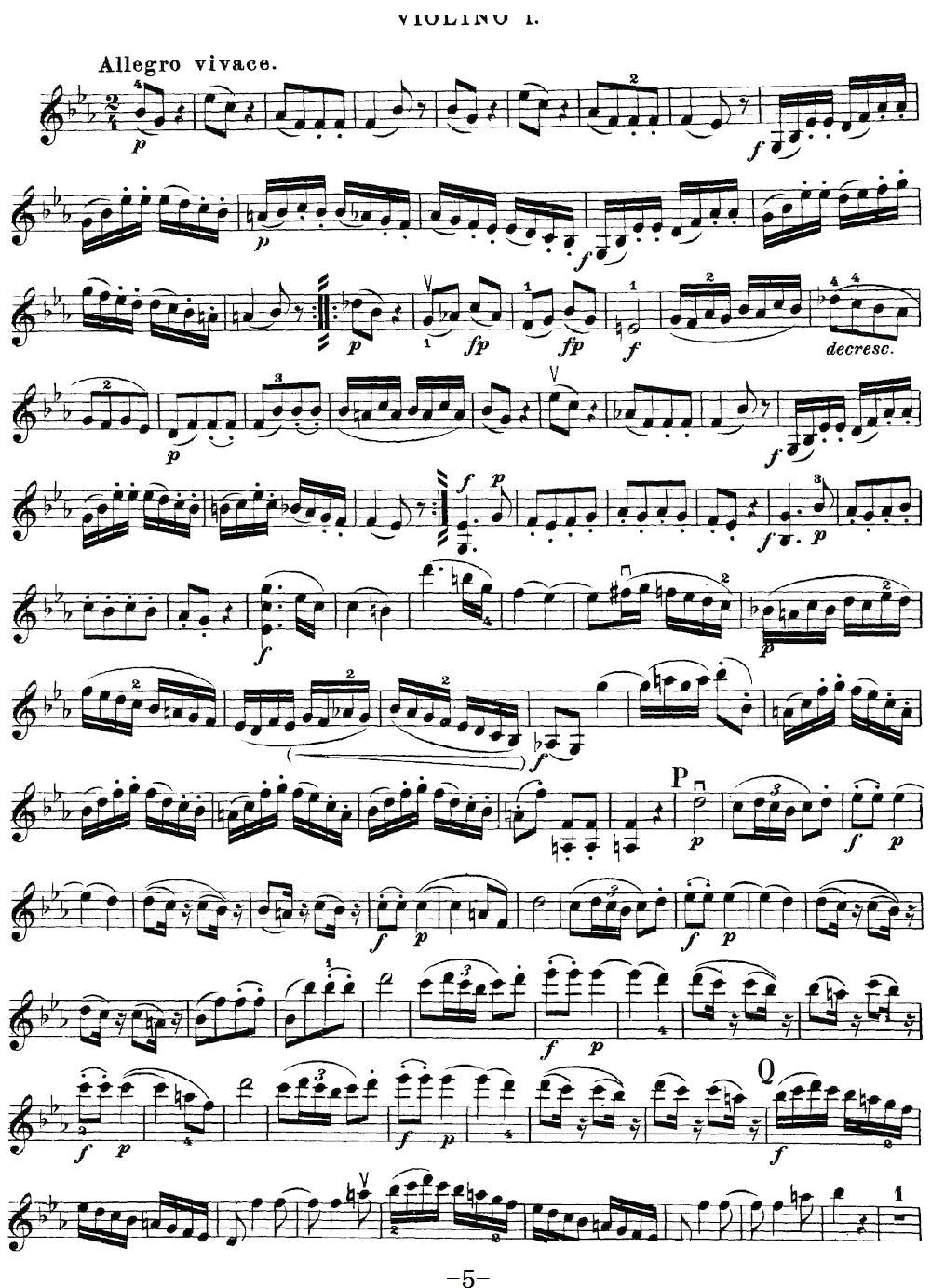 Mozart Quartet No 16 in Eb Major K 428 Violin 1(十字及以上)5