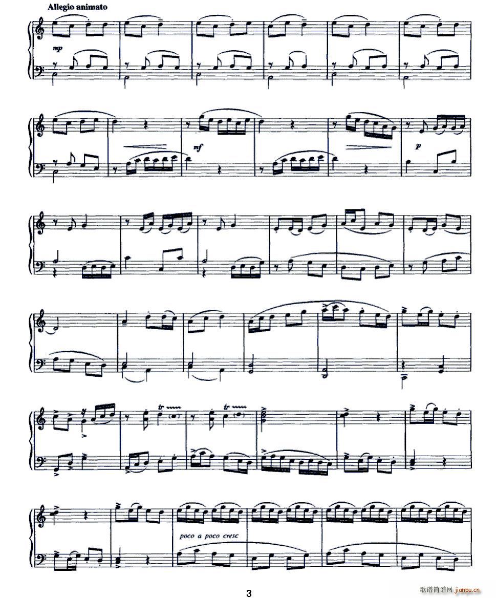 小奏鸣曲 幸福的童年(钢琴谱)3