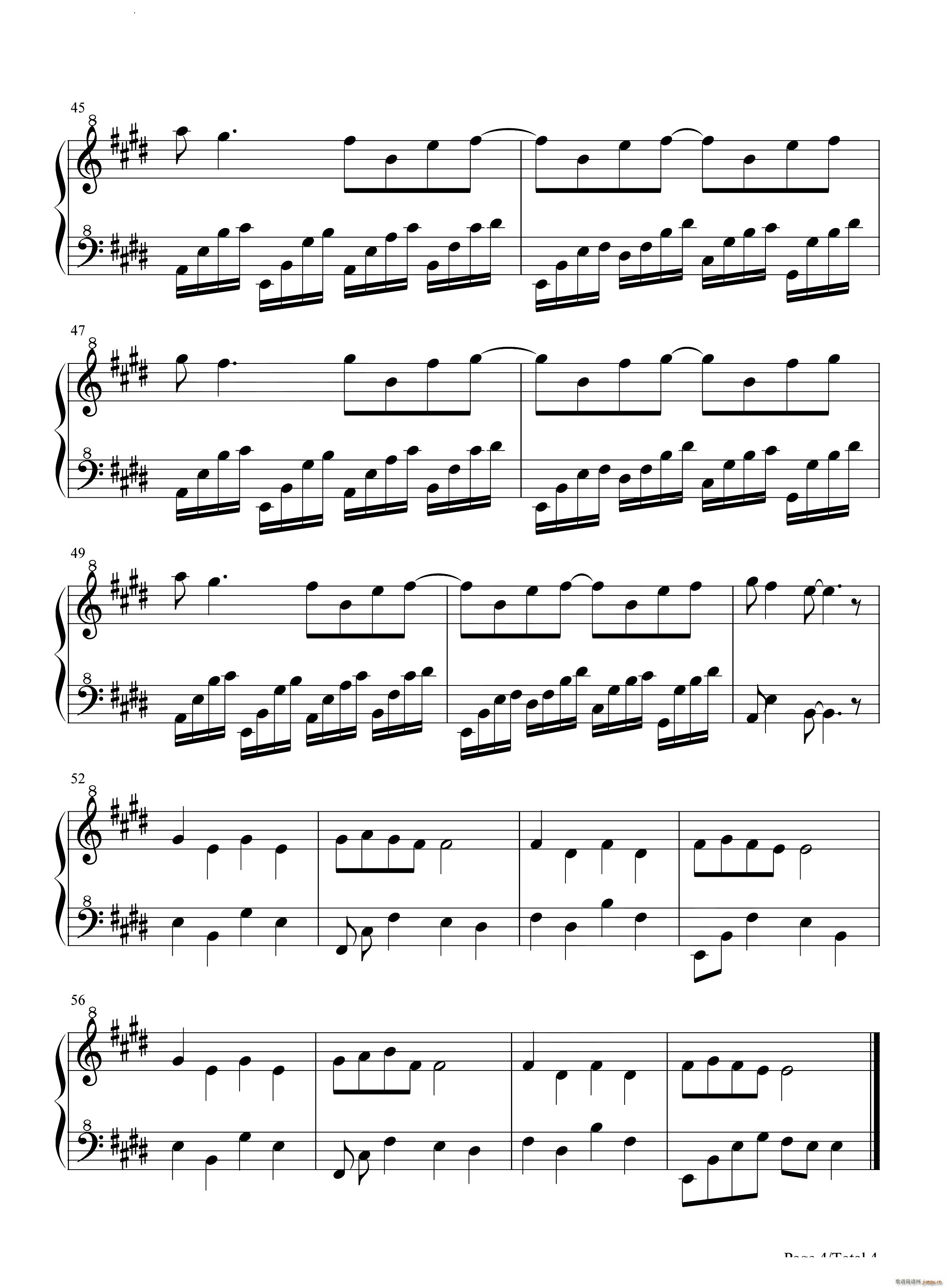 2000 原创生日歌(钢琴谱)5