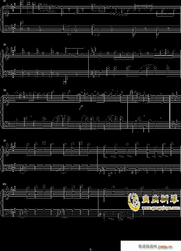 两只老虎变奏曲 儿童歌曲(钢琴谱)9