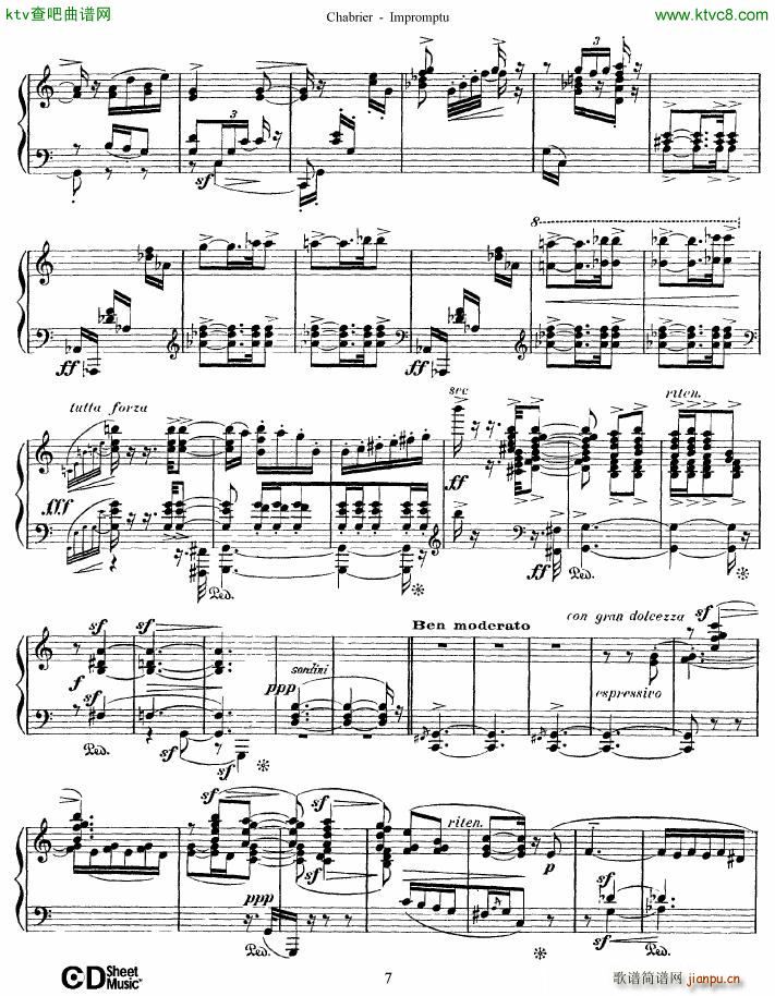Chabrier Impromptu(钢琴谱)7