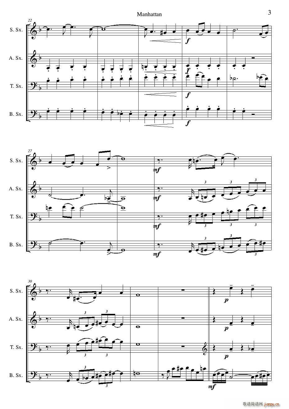 Manhattan score(总谱)3