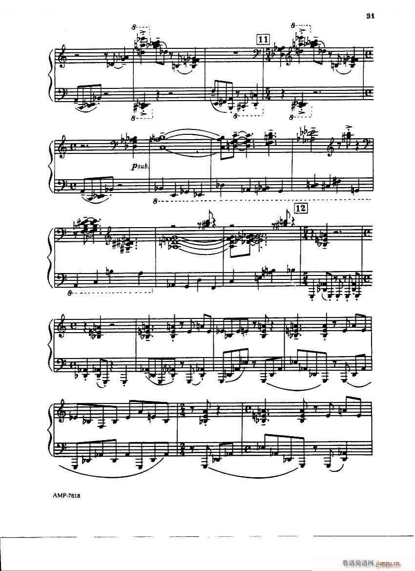 Gubaidulina Sofia Piano Sonata Piano Sonata(十字及以上)29