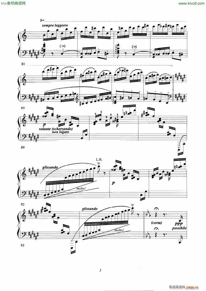 Cadenza for Liszt s Hungarian Rhapsody No 2(钢琴谱)5