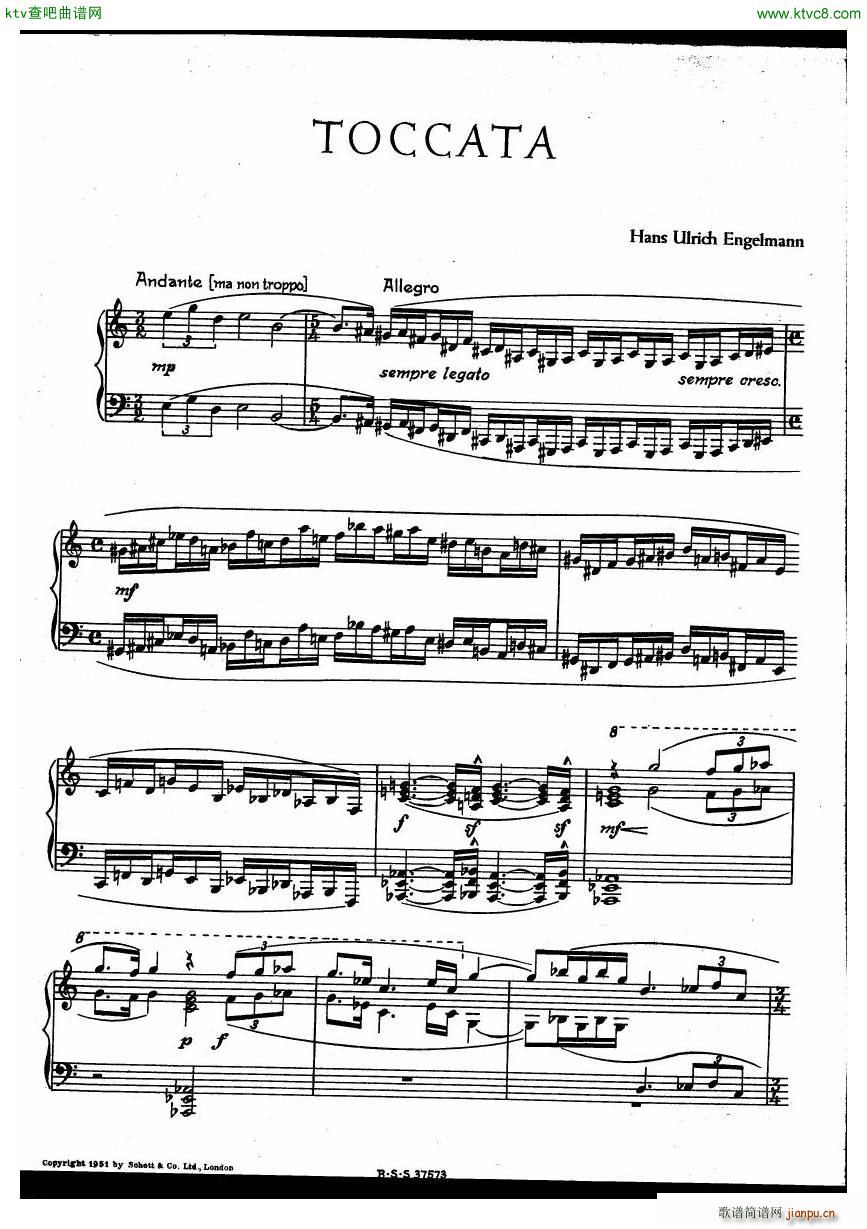 Engelmann Toccata(钢琴谱)1