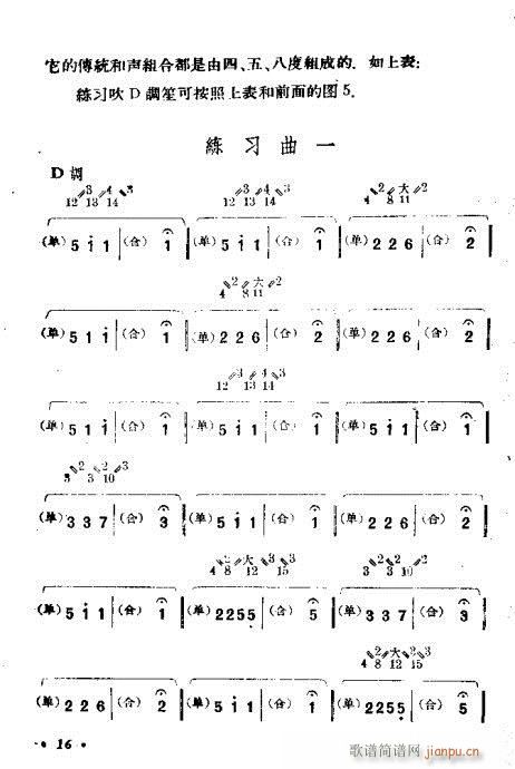 笙的吹奏法1-20(笙谱)16