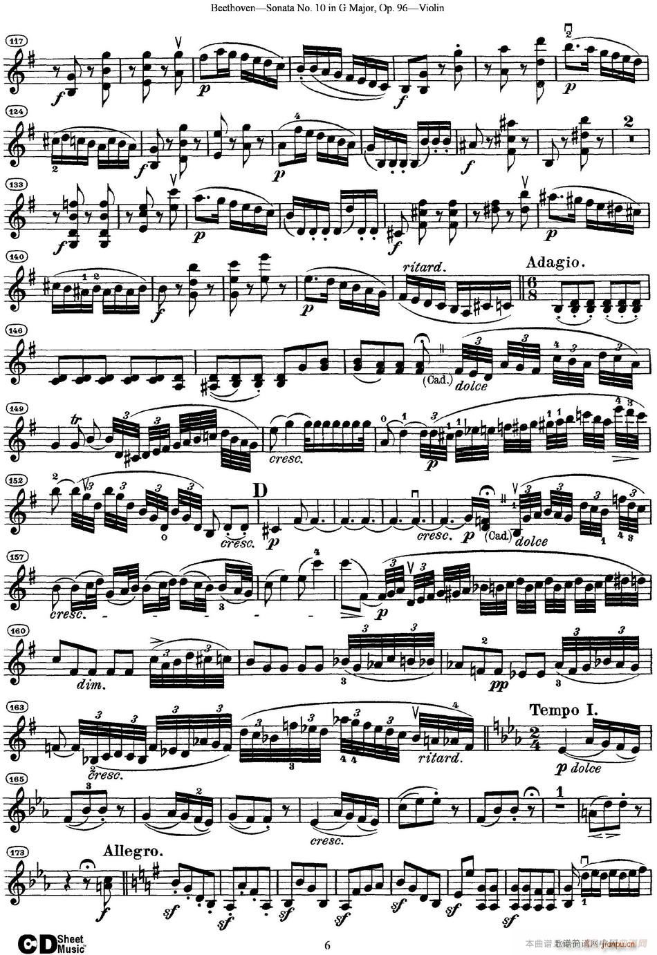 Violin Sonata No 1 in D Major Op 12 No 1(十字及以上)6
