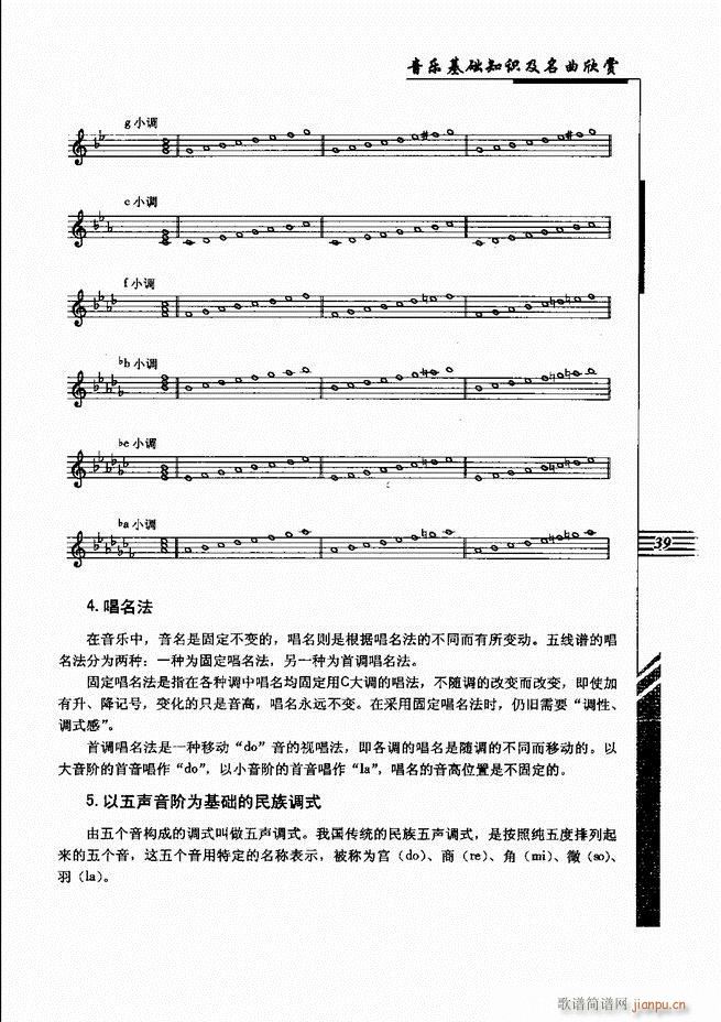 音乐基础知识及名曲欣赏 目录1 60(十字及以上)50