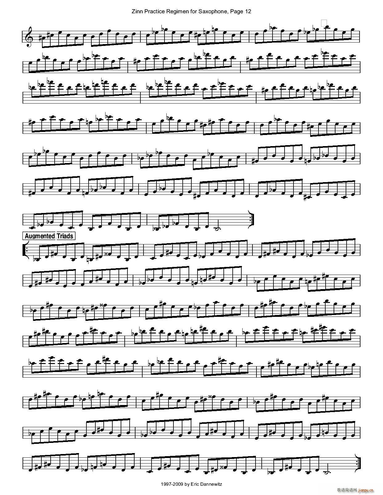 ZinnRegimenSax2009练习曲(十字及以上)15