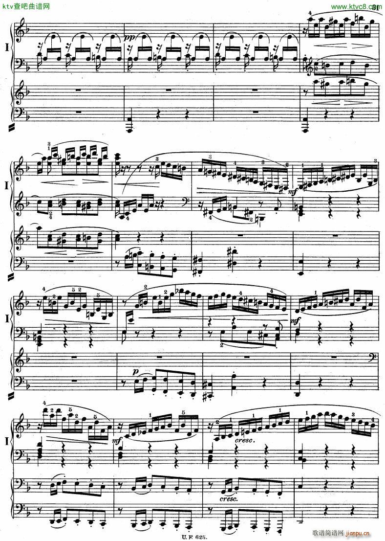 Bach JS BWV 1052 Keyboard Concerto in d ed R ntgen(钢琴谱)32