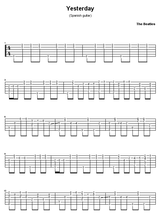 Yesterday-独奏(十字及以上)1