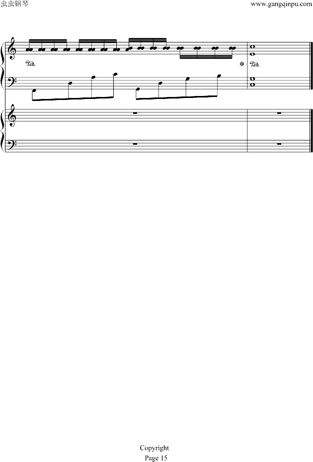 土耳其进行曲——卡农(钢琴谱)15