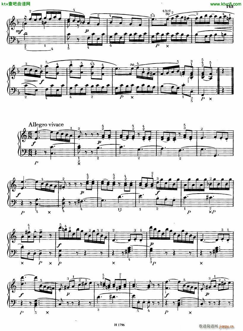 Benda 16 Sonatas 四(钢琴谱)14