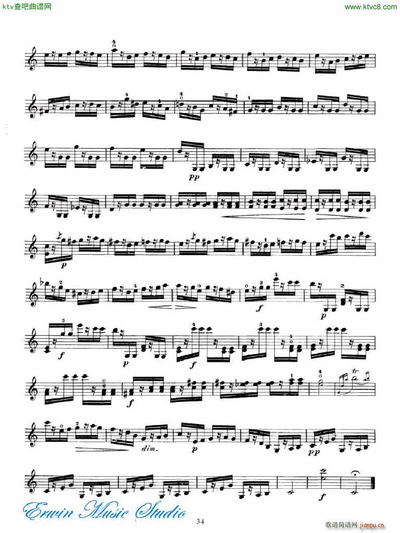 马扎斯 75首渐进式旋律练习 图书2 27首Brilliante 练习3(十字及以上)3