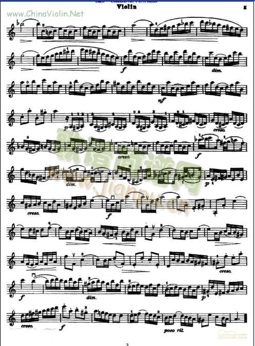 A小调第一协奏曲(小提琴谱)3