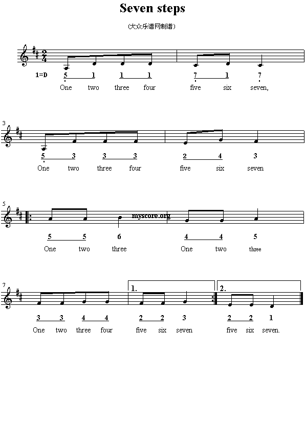 英文儿歌：Sevensteps(其他)1