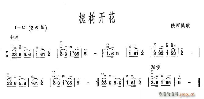 槐树开花(四字歌谱)1