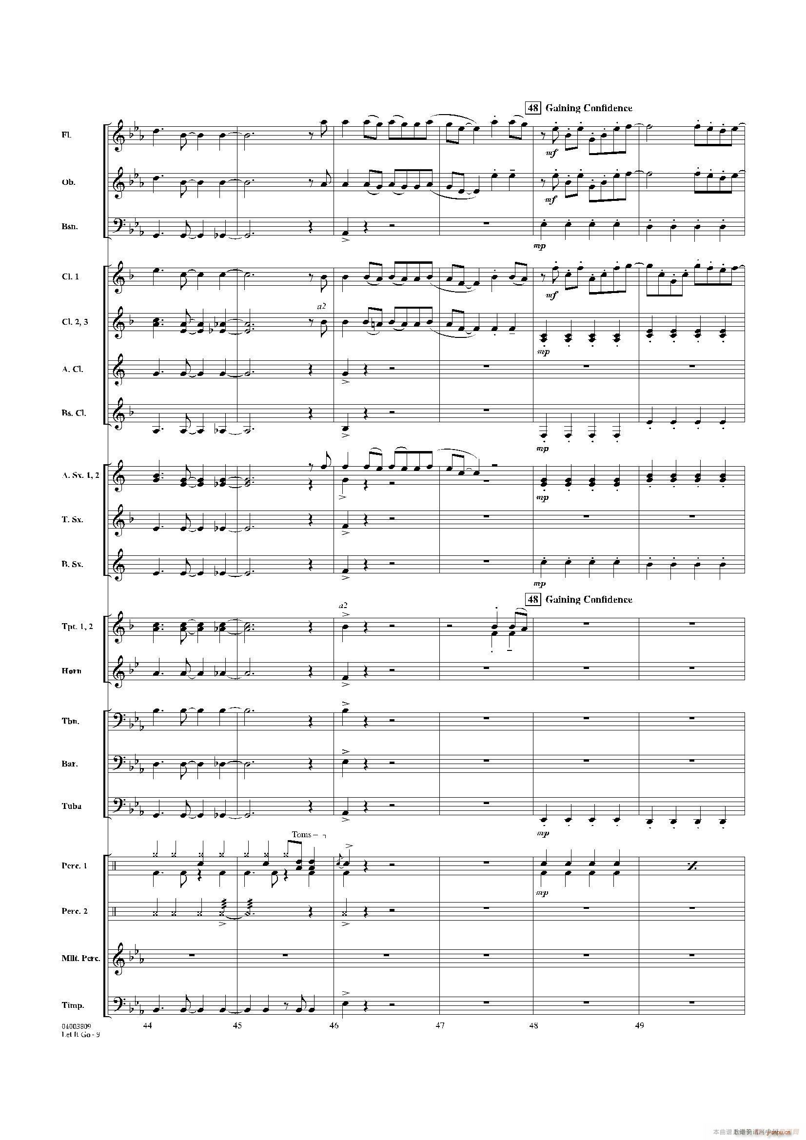 Let it go 冰雪奇缘 主题曲 交响管乐(总谱)8