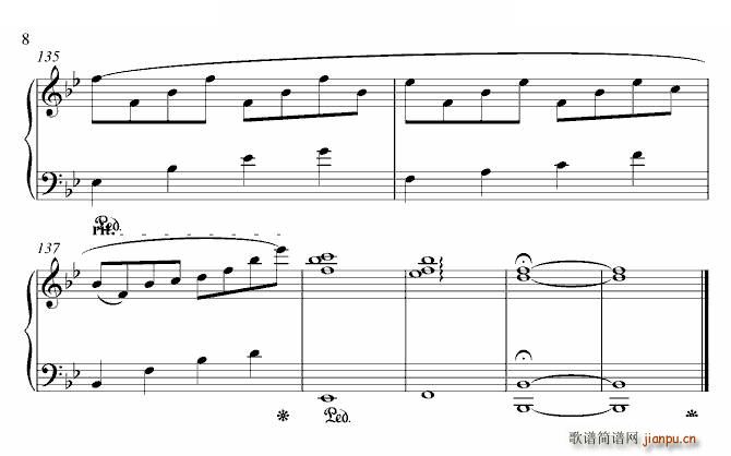 极品钢琴 主题钢琴曲 为你微笑 为你微笑 极品钢琴(钢琴谱)8